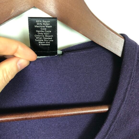 Ann Taylor Purple Ruffle Cardigan Sweater - Picture 4 of 5